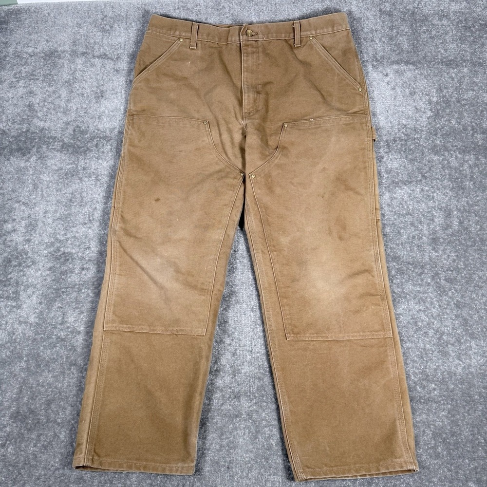 Vintage Carhartt Pants‎ Men's 40x30 (36x28) Brown Carpenter Double Knee USA Made